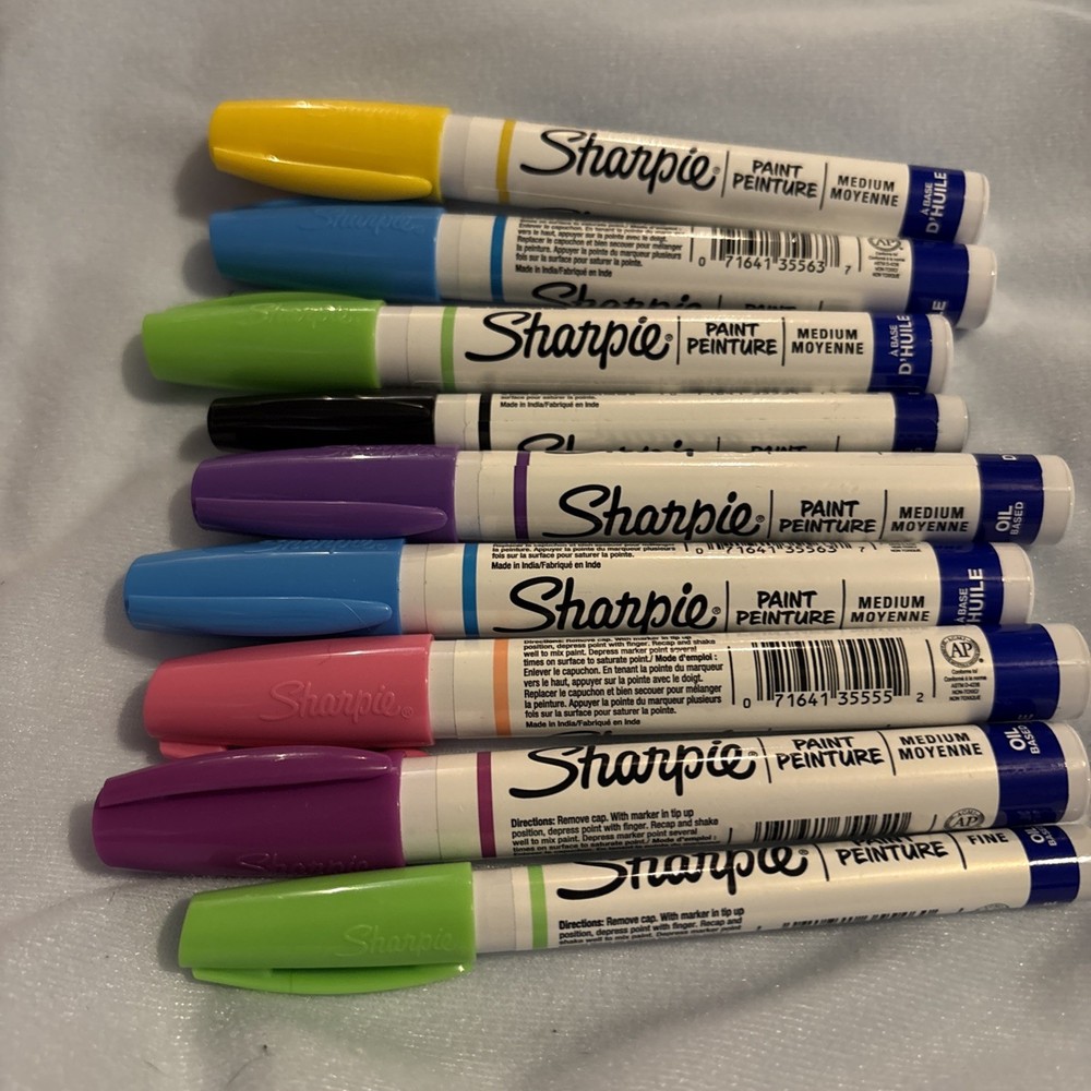 Sharpie Paint Pens Lot 9 Pcs Used