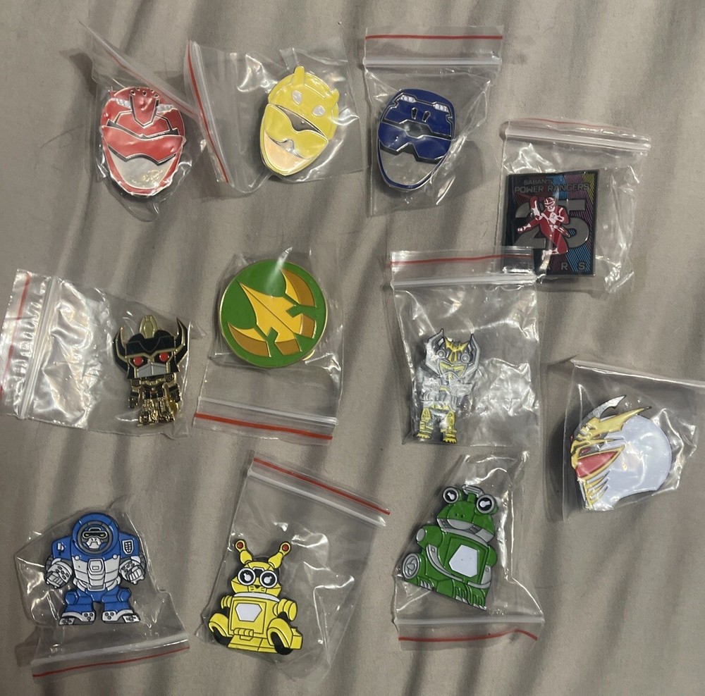 2018 Power Rangers Morphicon Convention Exclusive Pins 1½" — Set