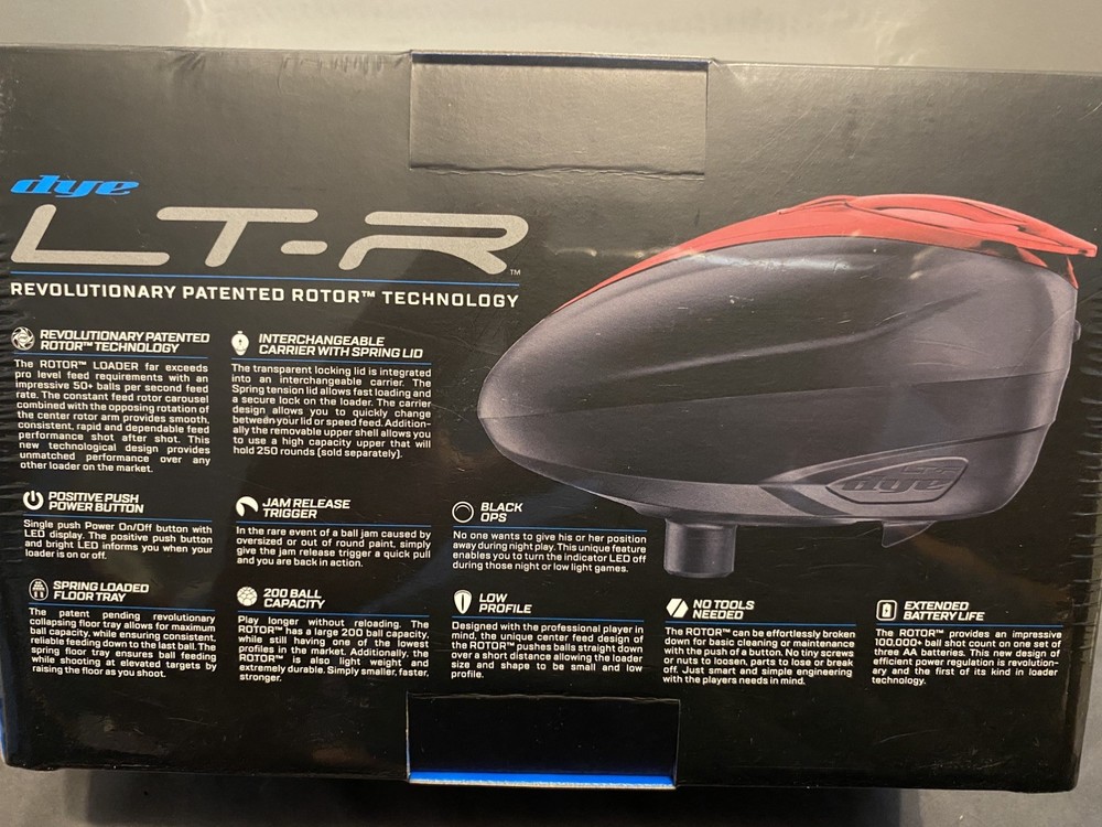 Dye LT-R Paintball Loader - Black / Black