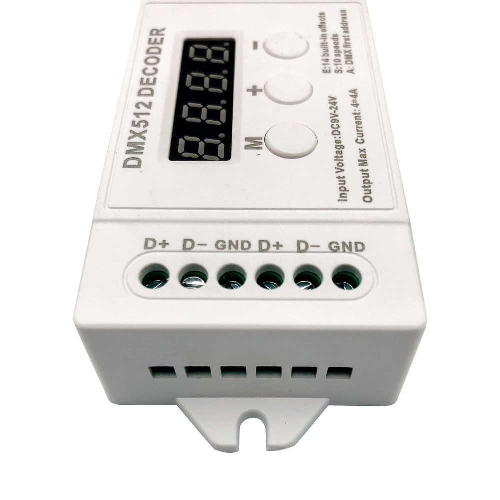 4 Channel RGBW DMX Decoder with Digital Display RGBW DMX512 Mini Decoder DMX ...
