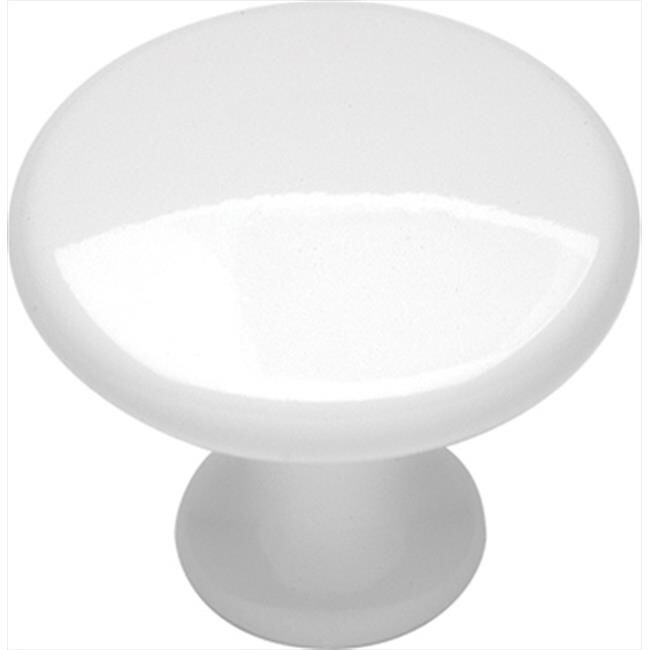 White Hickory-Belwith P14255-W Conquest Cabinet Knob Drawer Pull - White