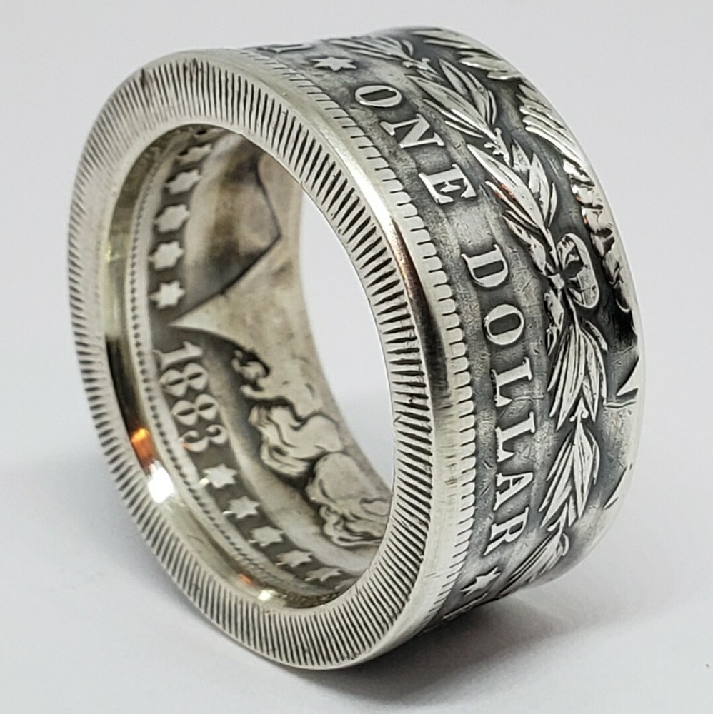 Real Silver Dollar Coin Ring size 12.5