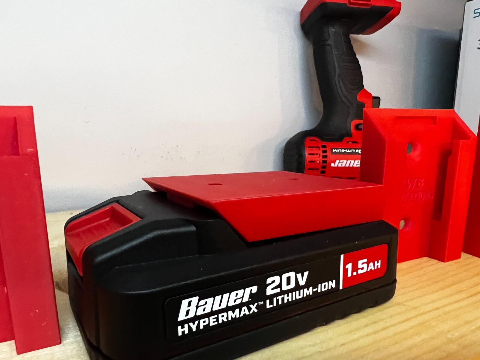 Bauer 20v COMBO Pack Battery and Tool Mount/Hangers/Holders