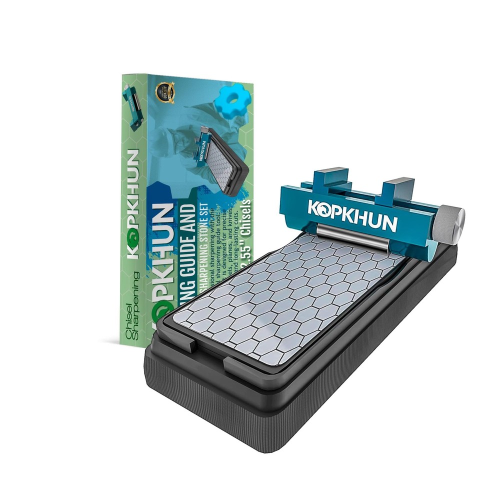 Chisel Honing Guide with Whetstone – Adjustable Sharpening Jig for Chisels an...