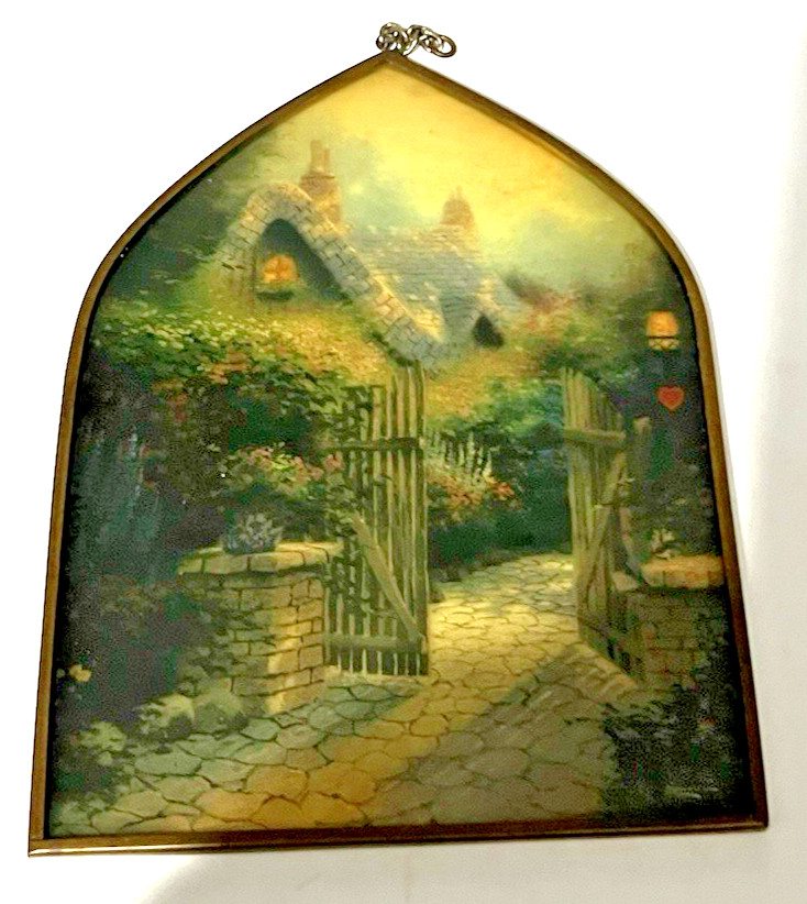 3 Different Thomas Kinkade Glass Suncatcher