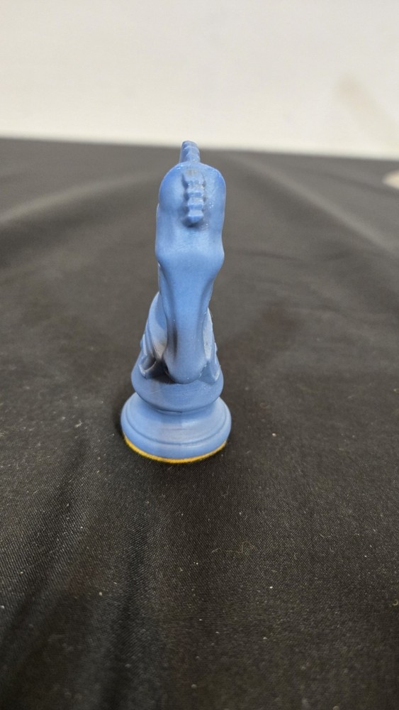 3" MCM Duncan Blue Knight Chess Replacement Piece