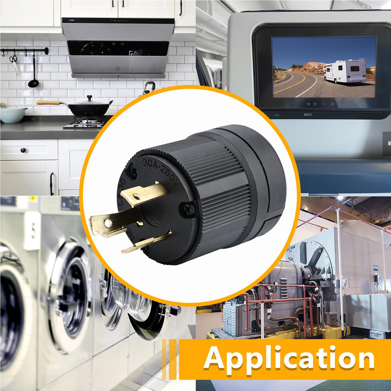 Lot For Nema L6-30P L6-30R YGA017 KIT 30A 250V Male Female Twist Lock 3Wire Plug