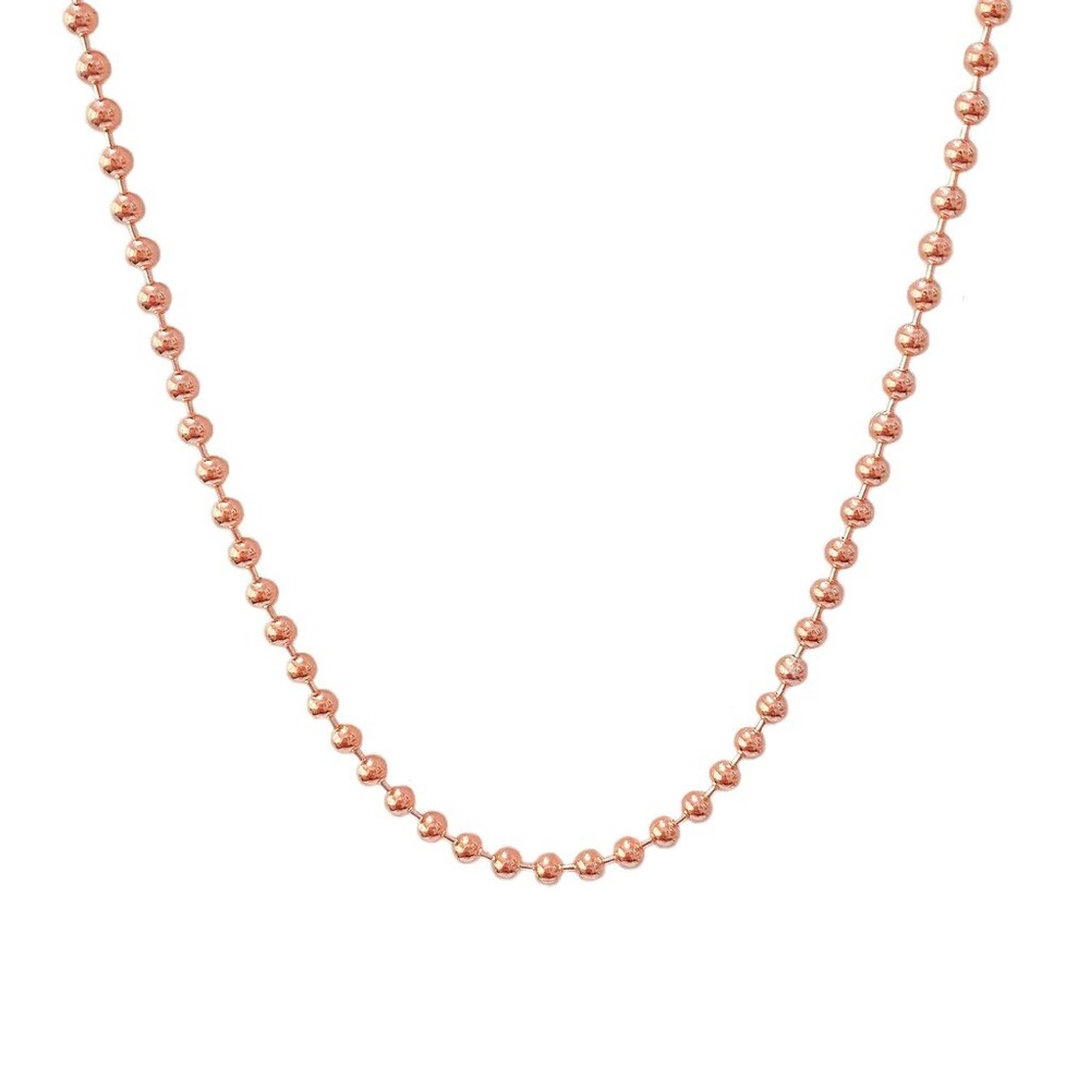 %100  Copper Ball Chain  Necklace