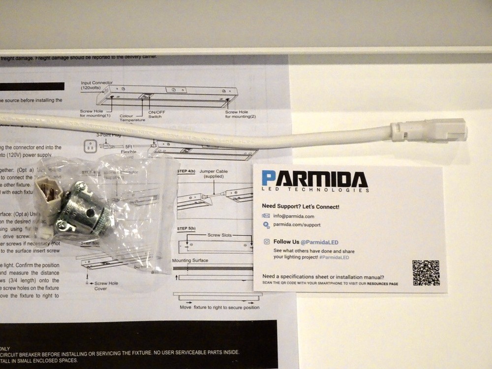 Parmida 24" Dimmable LED Under Cabinet Light With Adjustable Lens Angle, NEW