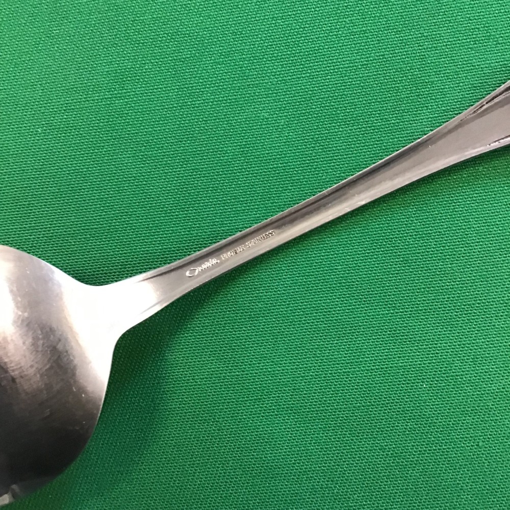 Oneida Profile St Louis Stainless Flatware Pair (2) Vegetable/ Serving Spoons