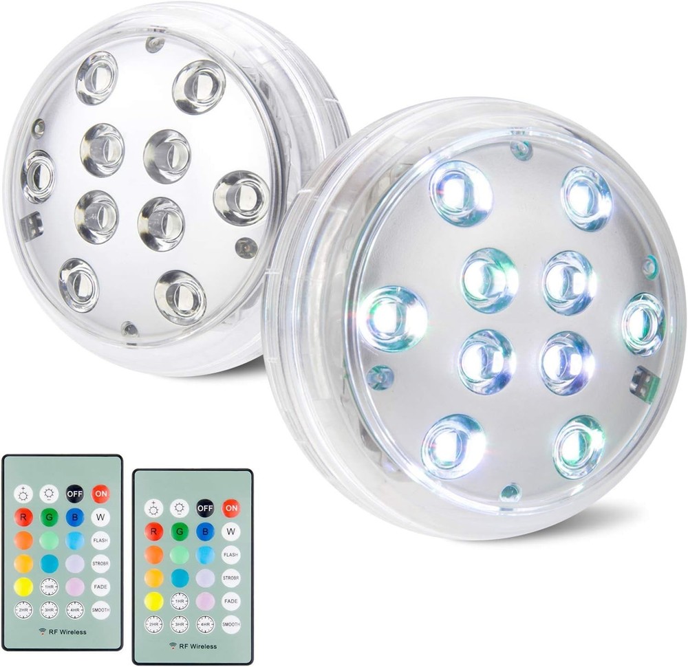 Submersible LED Pool Lights, Waterproof RGB, Remote Control