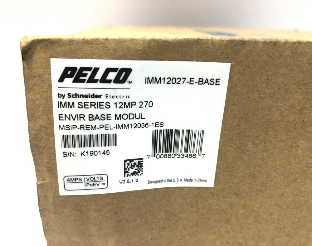 NEW PELCO IMM12027-E-Base IMM 12MP 270° Panoramic Security Camera Base Module