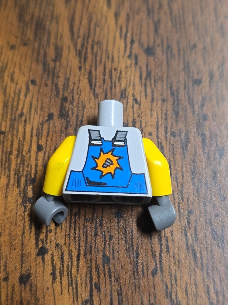 LEGO Power Miners Minifigure Torso with Drill Pattern and Pockets Pattern