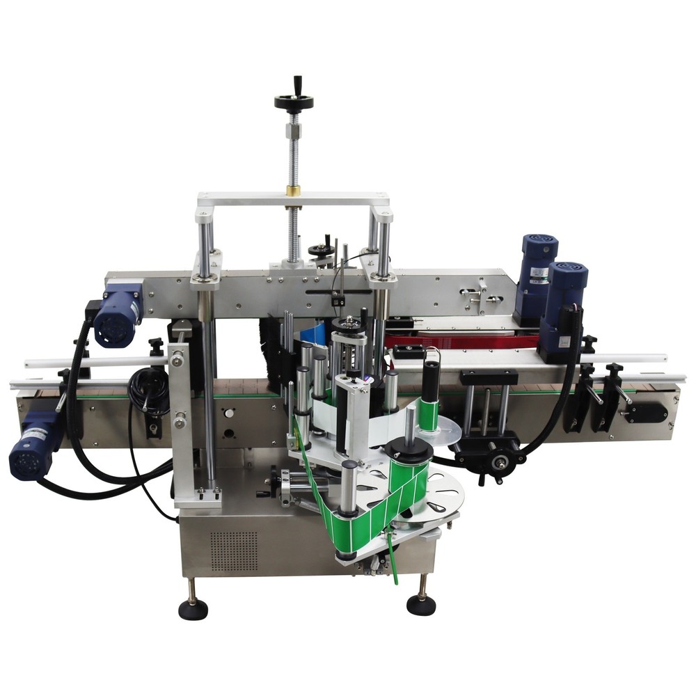 110V Double Sided Automatic Labeling Machine Sticker Labeler w/ Conveyor&Screen