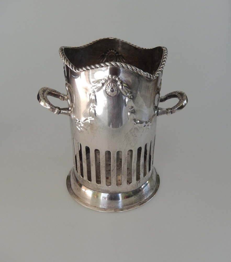 Wine Caddy/Holder Silverplate Art Nouveau Style Vintage