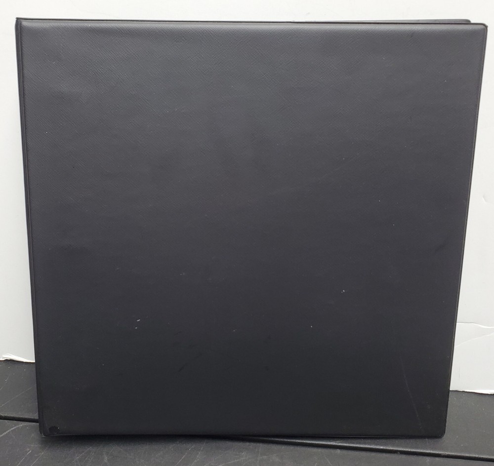 Set of 3-Ring Binders With Black 2-Sided Mint Sheet Pages, 2 Scott + 1 Unbranded