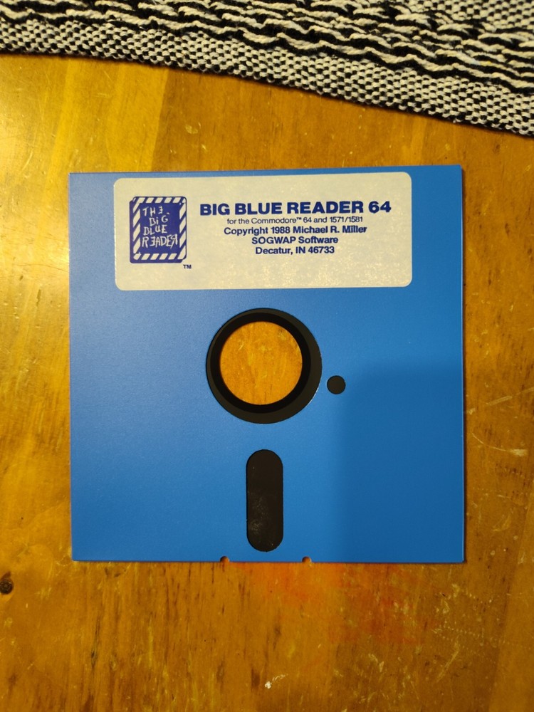 Big Blue Reader 64 Commodore IBM MS-DOS File Transfer Utility on 5.25 disk