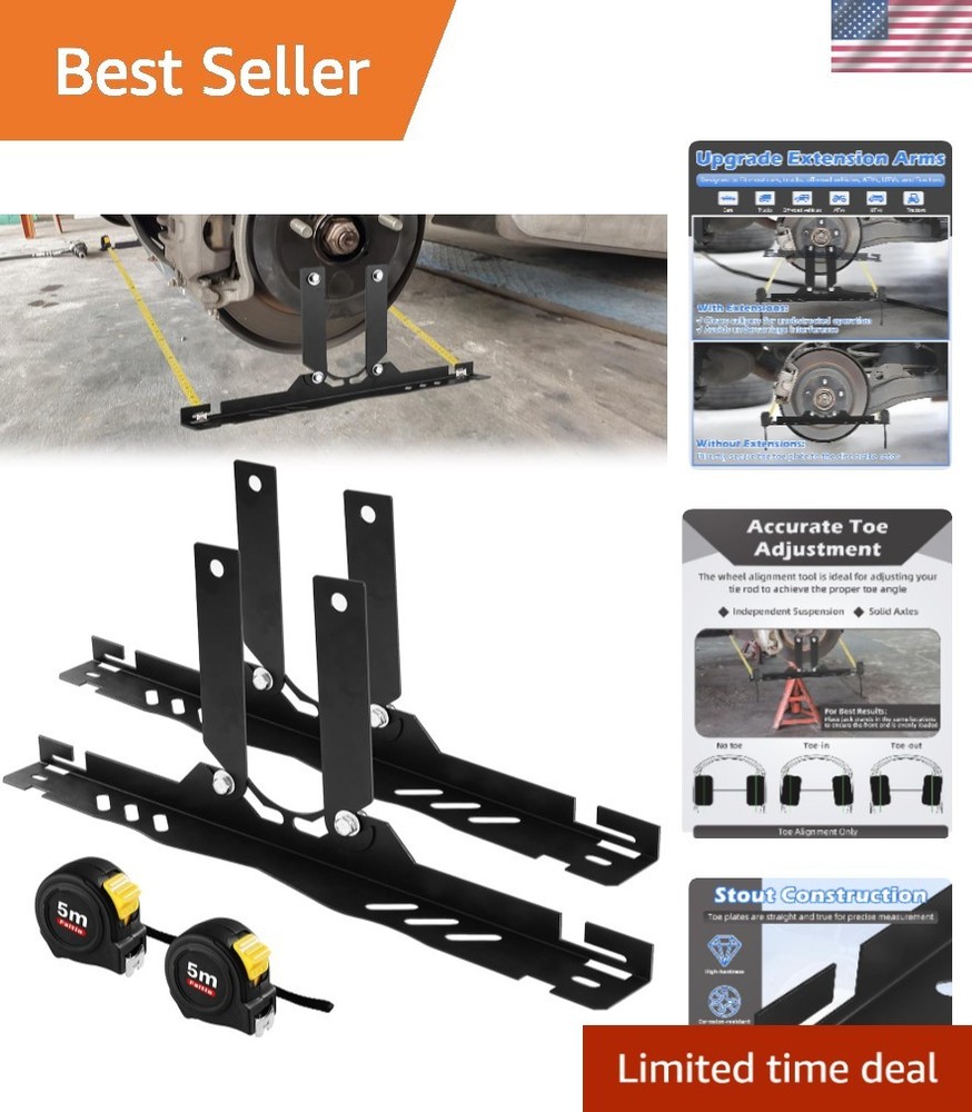 Upgraded Toe Alignment Tool Plates for Low-Profile Vehicles – Quick Setup!