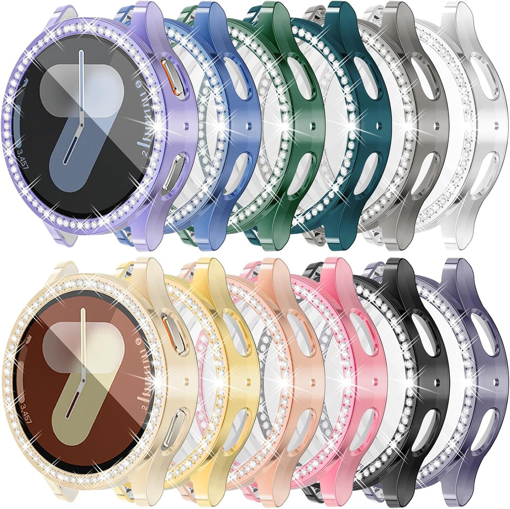 [12Pack] Bling Case Compatible with Samsung Galaxy Watch 7 40Mm Screen Protecto