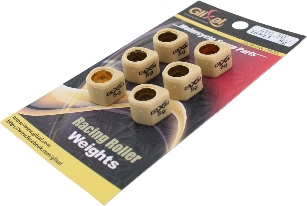 16x13mm High Performance Polygon Variator Sliders, Racing Sliding Roller Weights