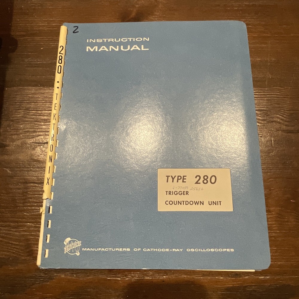 Tektronix Type 280 Trigger Countdown Unit Instruction Manual 070-350