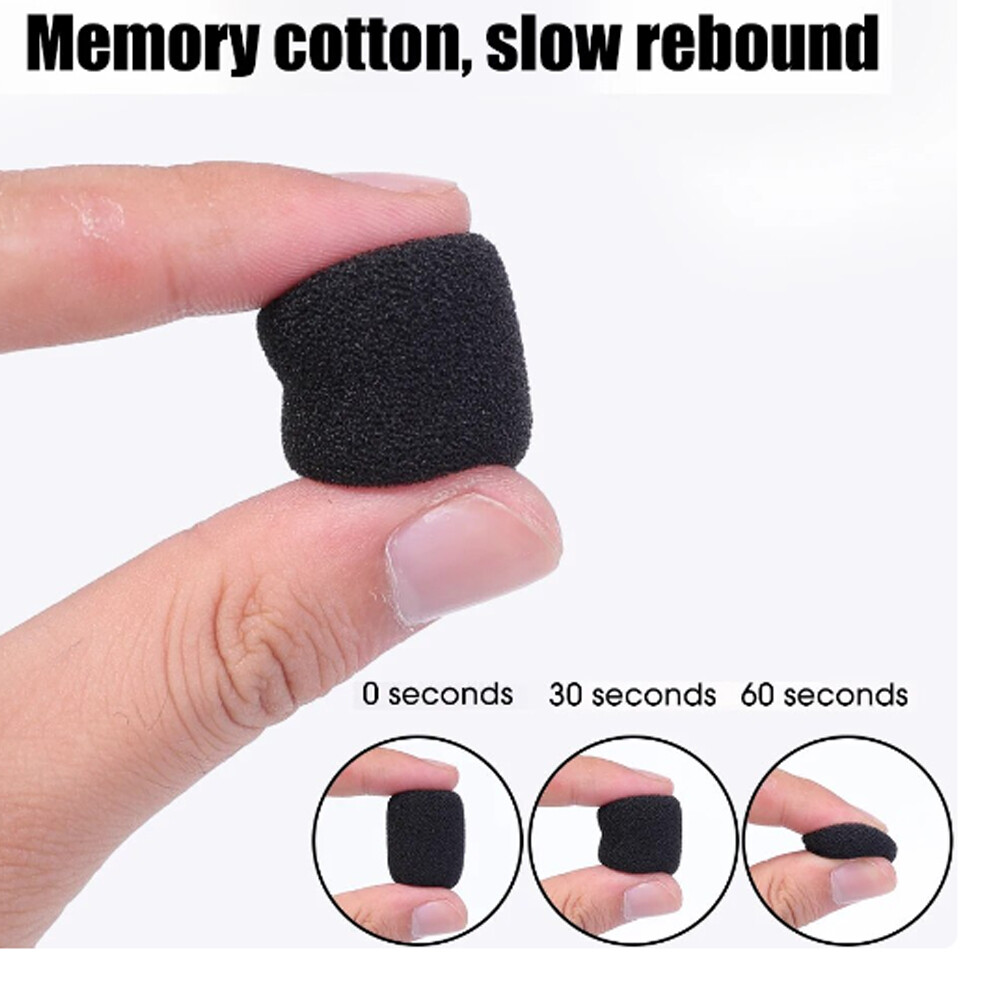 20PCS Practical Small Black Microphone Headset Windscreen Sponge Foam Mic Cover