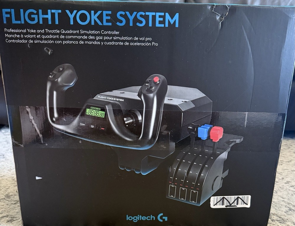 Logitech Flight Yoke System Professional Yoke & Throttle Quadrant Controller