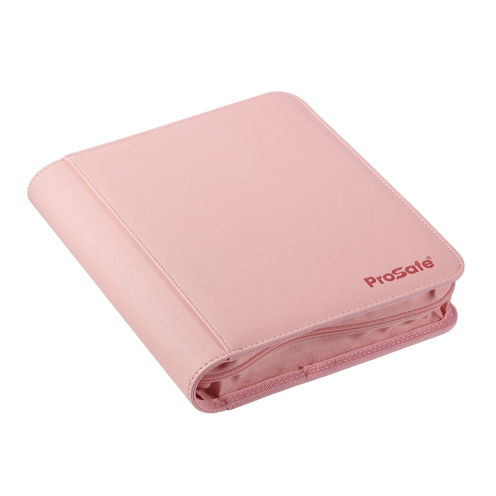 Pro Safe 4-Pocket Zippered PRO-Binder Album pink to hold TOP LOADERS- Free Ship