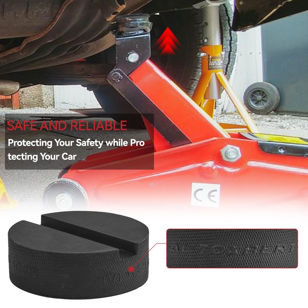 4xTrolley Jack Pads Pinch Weld Floor Jacking Lifting Puck Classic Adapter Rubber