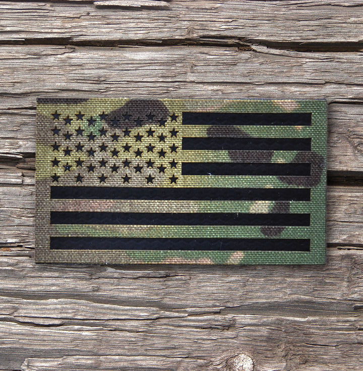 LARGE 5x3" Infrared reflective Multicam IR US Flag Patch Special Forces SF patch