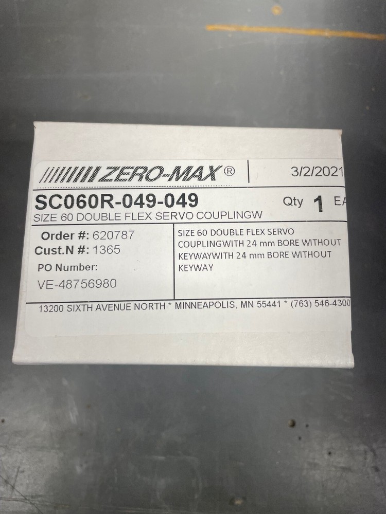 Zero-Max SC060R-049-049 Double Flex Servo Coupling