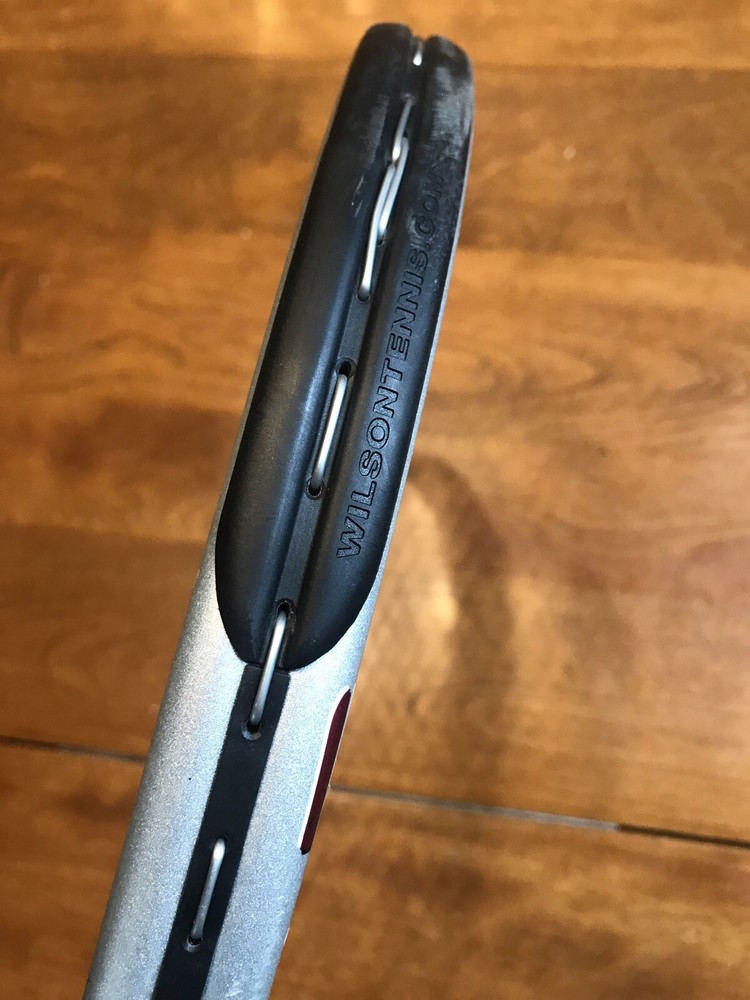 Wilson Mach 3 Power Strings Graphite Titanium Tennis Racket 4 1/2" w/Case