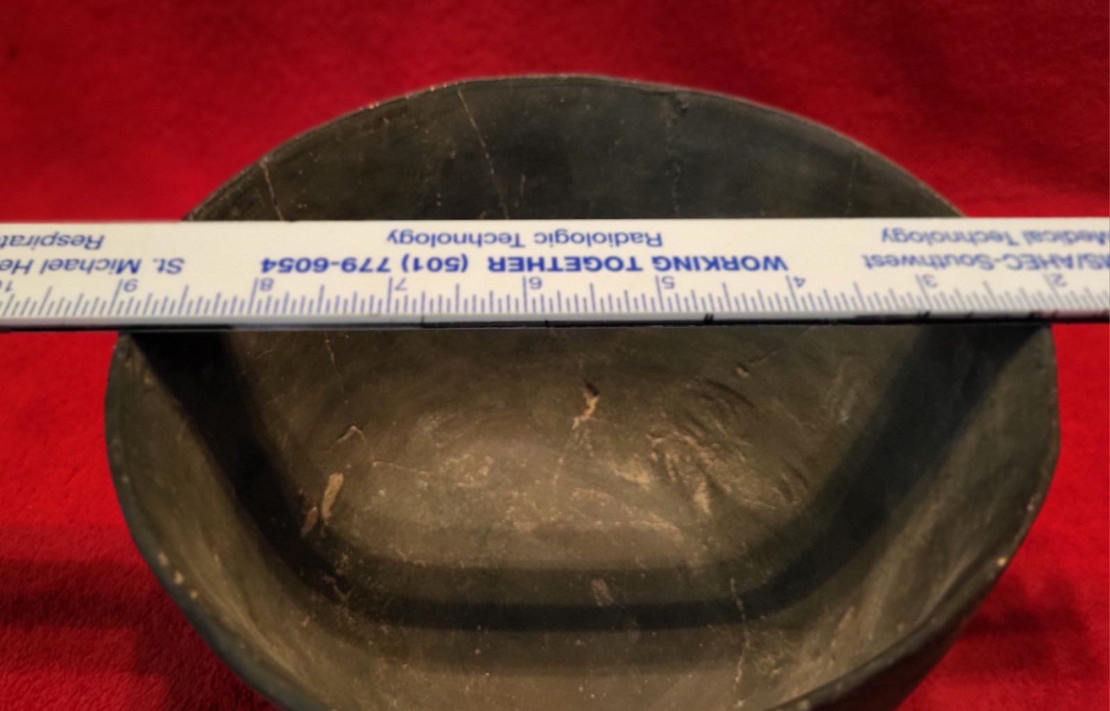 East Incised Caddo Bowl Authentic Ancient Native American Indian Pottery