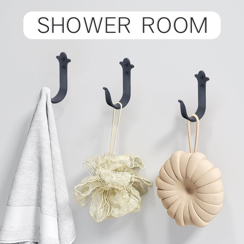 Coat Hooks Wall Hooks, Decorative Wall Mounted Hooks Heavy Duty Rustic Metal ...