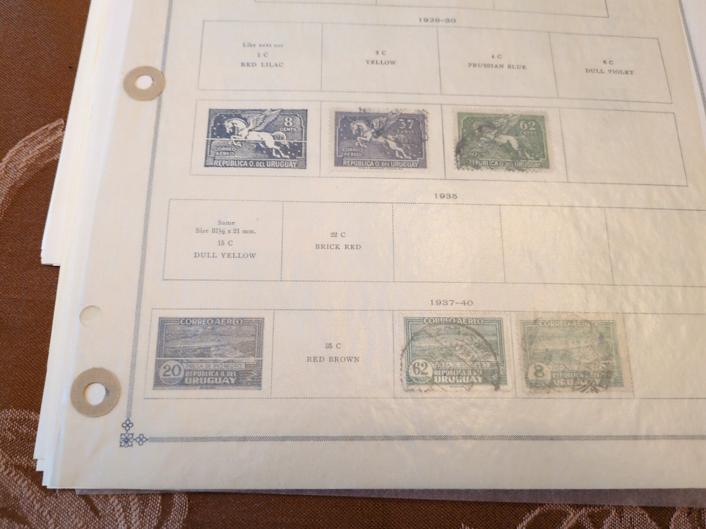 APC Z6436 Upper Volta Uraguay Scott internation pages and 260 stamps