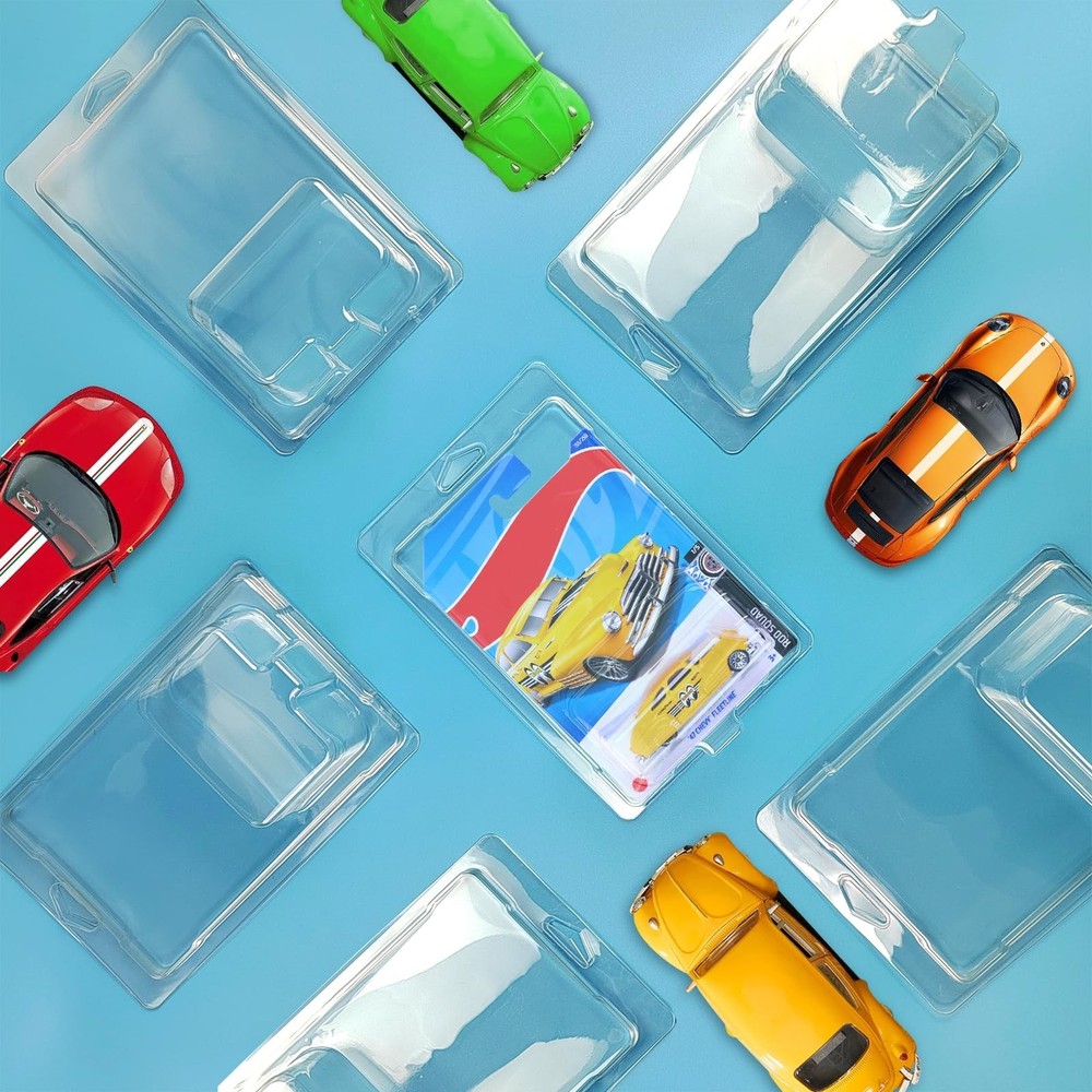 48 Pcs Clear Protector Cases Model Car Clamshell Cases Display Case, Clear Pr...