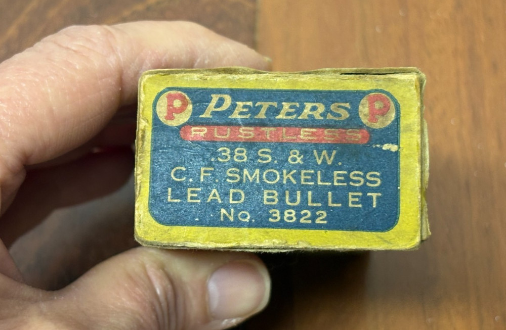 PETERS Rustless Gildkote .38 Smith & Wesson EMPTY Box Rare