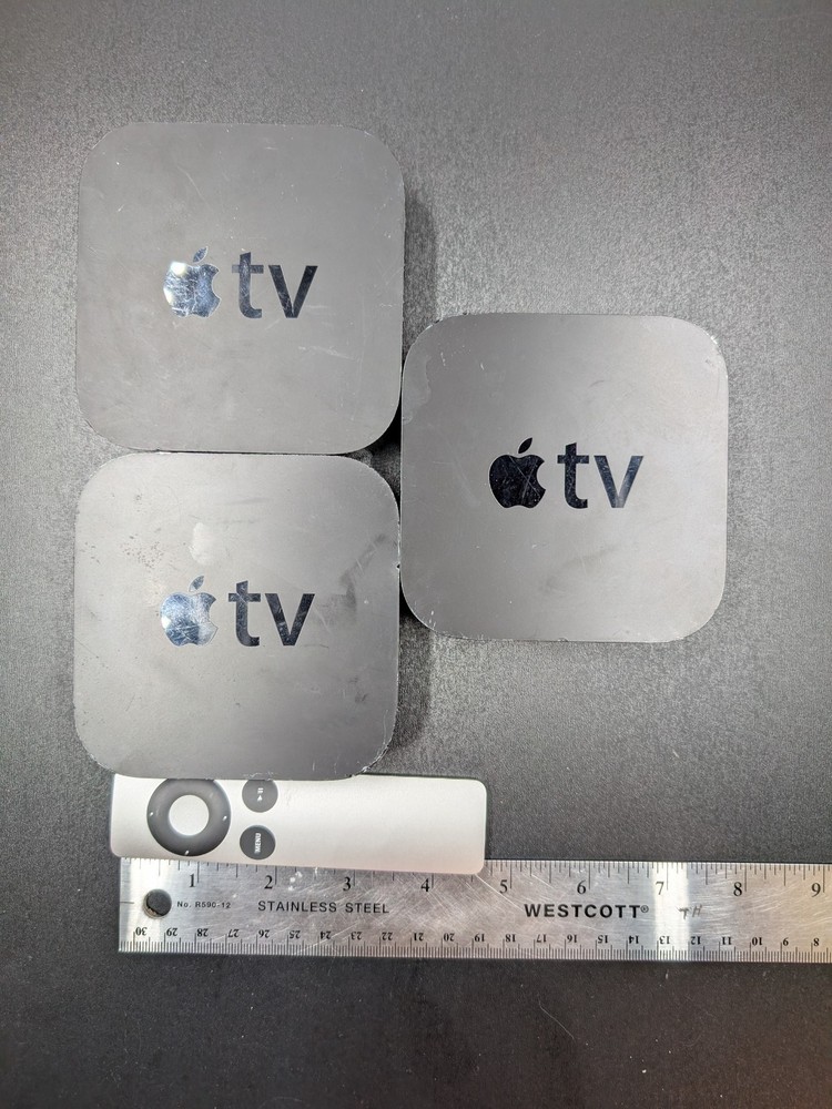 3pc Apple TV Lot +Remote Model A1469 **Untested**