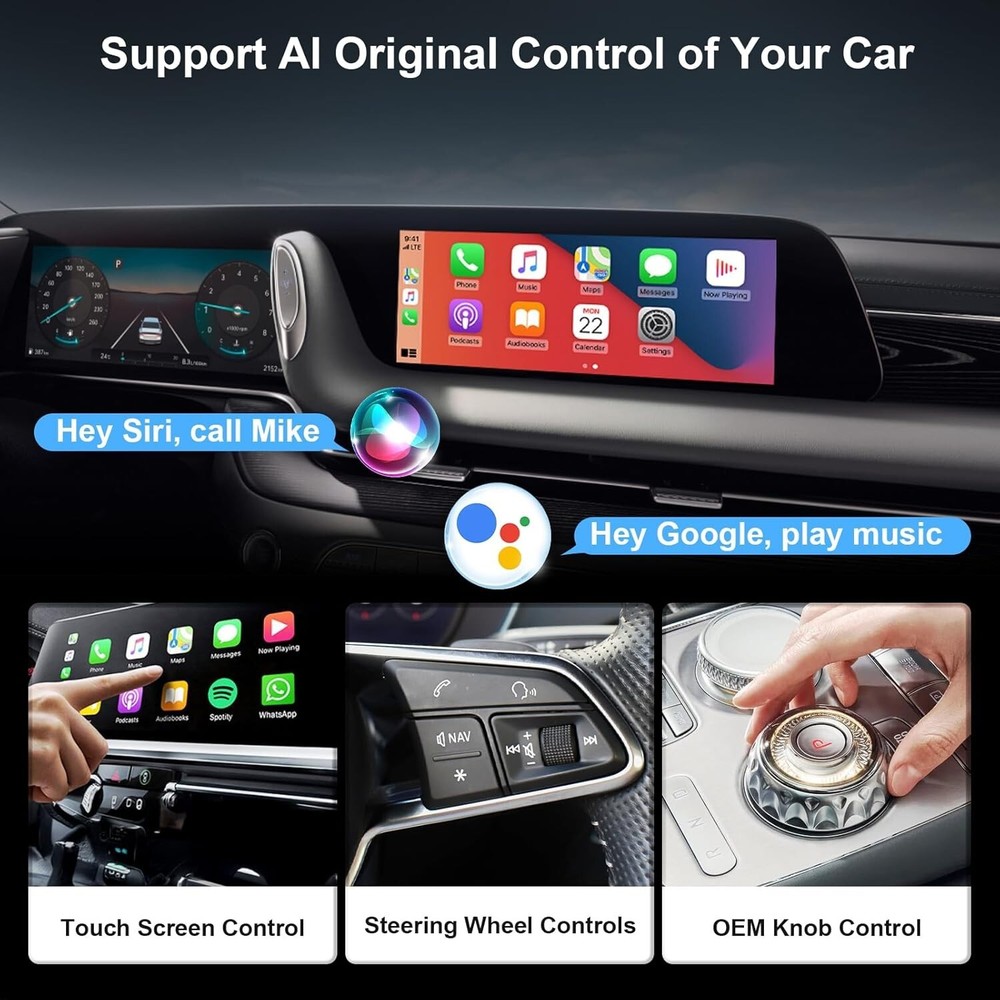 Wireless carplay Adapter Compatible With iPhone / Android, carplay Adapter