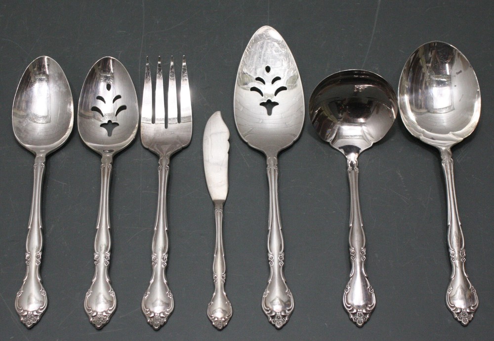 (57 Pieces) Oneida Community Flatware Set AFFECTION, Silverplate Silverware Lot