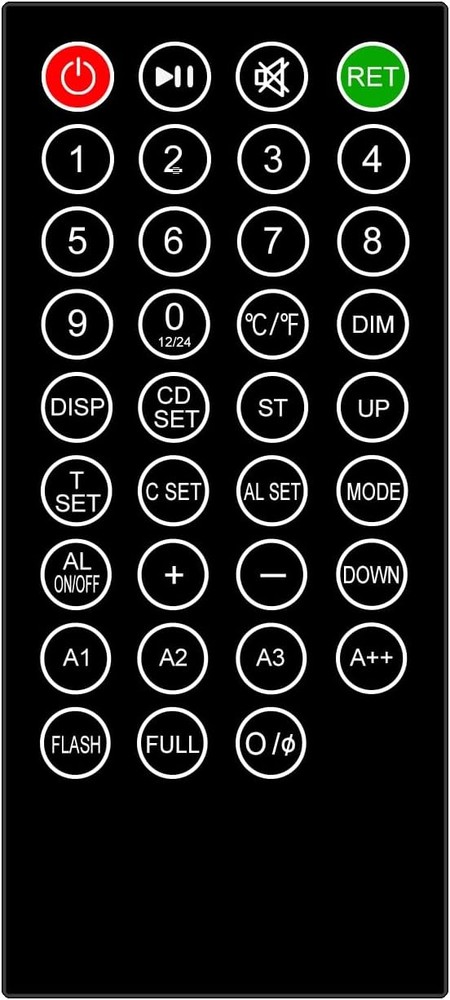 Remote Control for CH3386/CH3387/CH3389 Series LED Digital
