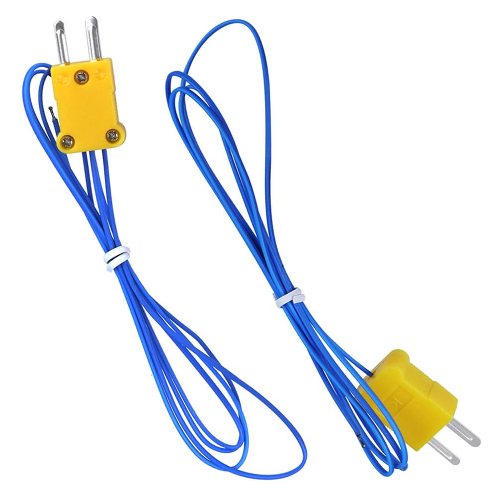 Pack of 2) K-Type Temperature Probe Sensor Mini-Connector Thermocouple（Temperatu