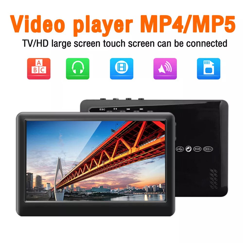 MP4 MP5 Video Player 4.3" Touch Screen MP3 Music Small Tablet Learning Tool