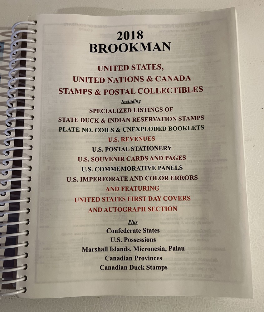 2018 Brookman Stamp Autographs 1st Day Catalog Spiral Bound JFK Star Trek