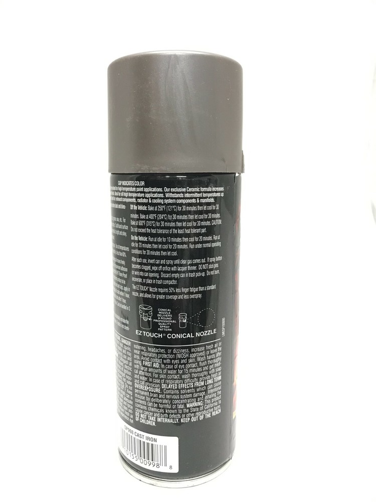 VHT SP998 FlameProof Cast Iron Paint, Header Paint Silica Ceramic Coating 11oz