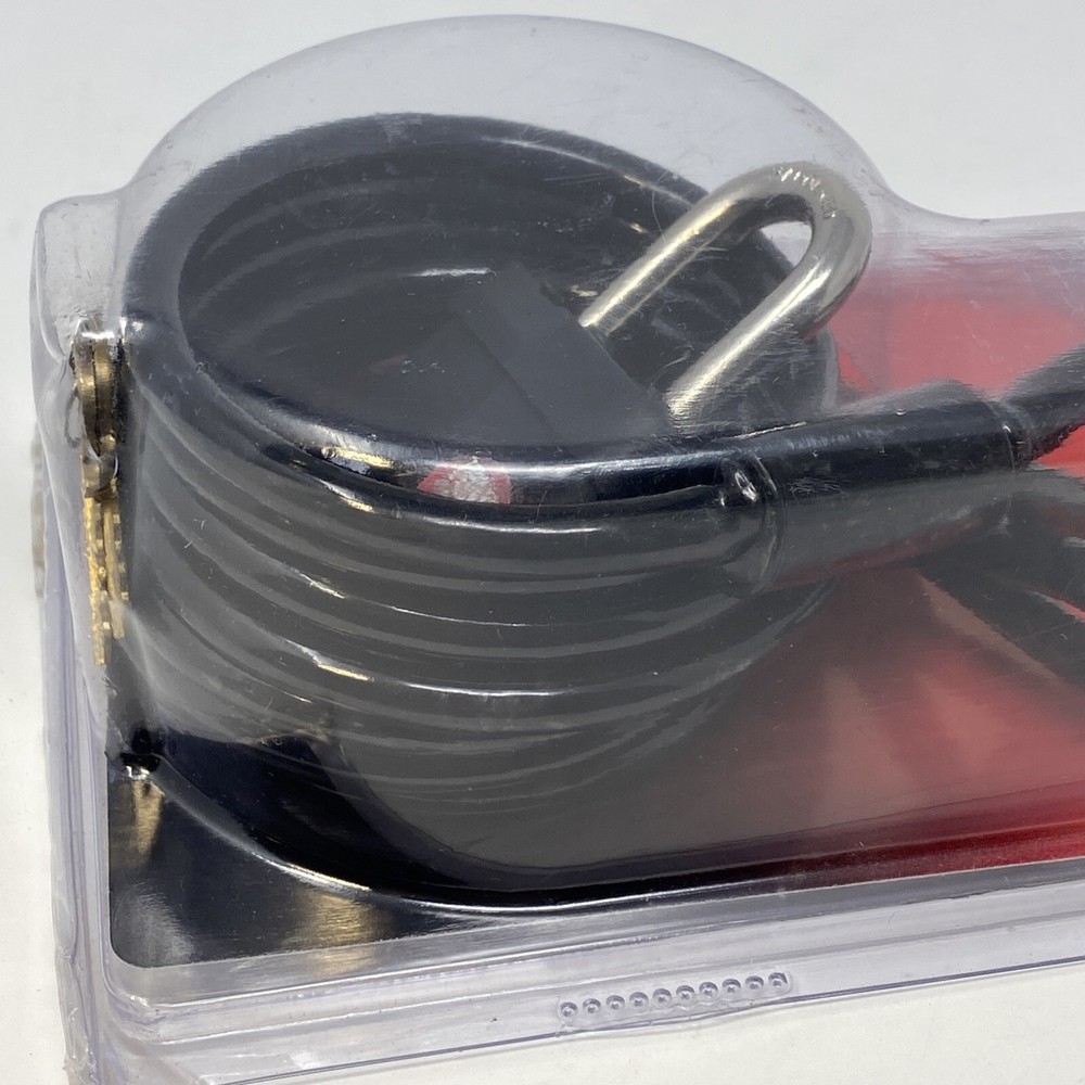 Master Lock 613DAT Keyed Padlock & 6ft Braided 1/4" Cable Weather Resistant New