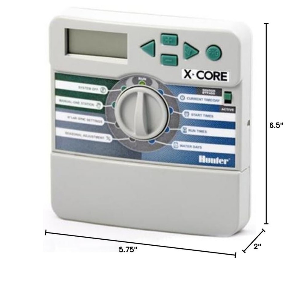 Hunter Sprinkler XC400I X-Core 4-Station Indoor Irrigation Controller, Small,...