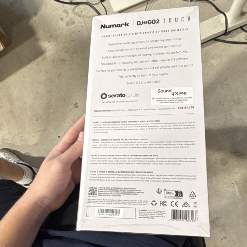 Numark DJ2GO2 Touch Portable Double Deck Controller Touch Jog Wheels Software