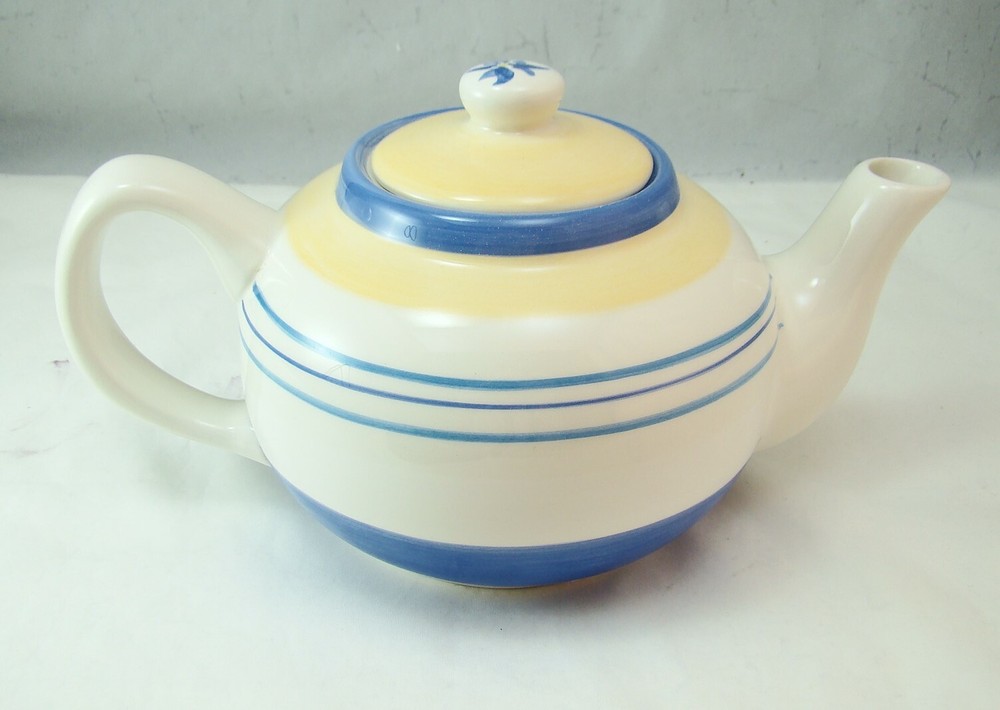 Block Basics FRENCH IRIS Teapot EXCELLENT