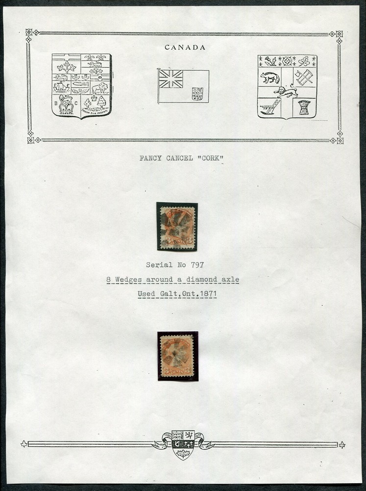 CANADA FANCY CANCEL COLLECTION REMAINDER